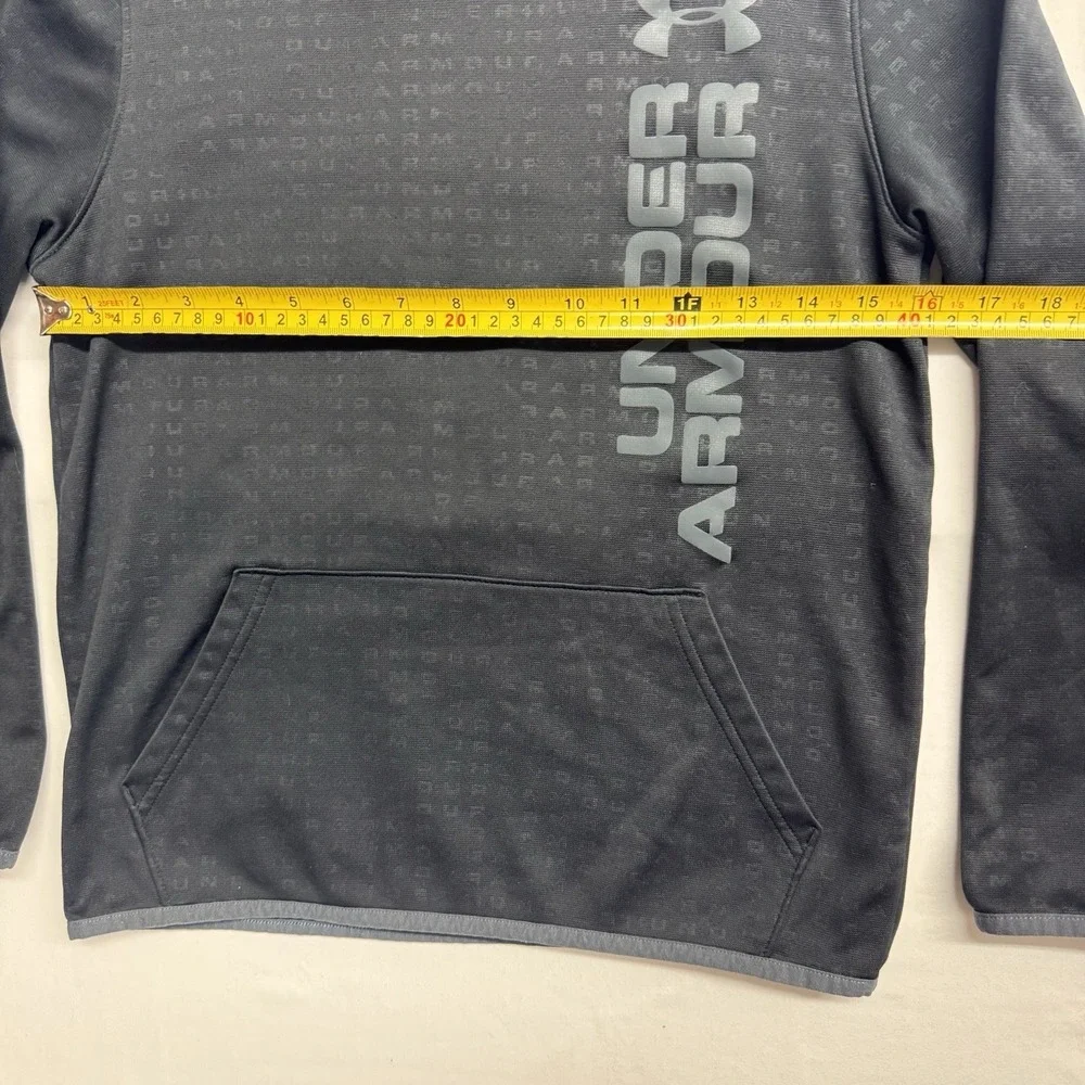 Under Armour Youth‎ Large ColdGear Hoodie Black Loose Fit Pullover YLG
